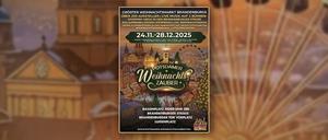 Plakat des neuen Potsdamer Weihnachtsmarktes.