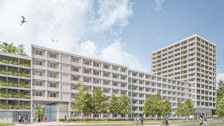 So soll das neue Quartier an der Hohenschönhauser Straße in Berlin-Lichtenberg aussehen.