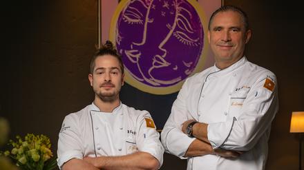 berhard Lange und Johannes Gehrich, Küchenchef und Nachfolger im Restaurant Hugos, Berlin, Quelle promo