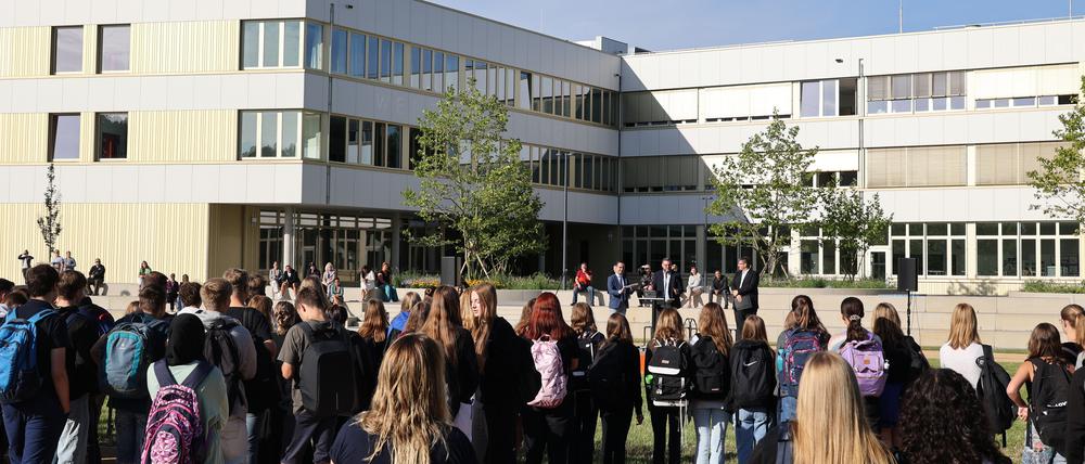 Die Gesamtschule in Teltow wurde 2023 eröffnet, Demokratiebildung gehört hier zum Konzept.