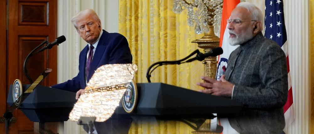 Modi bei Trump im Weißen Haus.