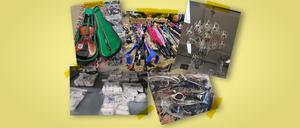 Gehhilfen, Regenschirme und mehrere Tüten voll Kopfhörer: Die BVG versteigert am Mittwoch erneut Gegenstände aus dem Fundbüro.