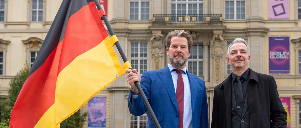 Der Berliner Beauftragter zur Aufarbeitung der SED-Diktatur, Frank Ebert (r) und CDU-Fraktionschef Dirk Stettner unterstützen die Idee einer „Freiheitsausstellung“ im Humboldt Forum.