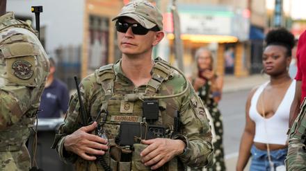 Ein Angehöriger der Nationalgarde in Memphis.