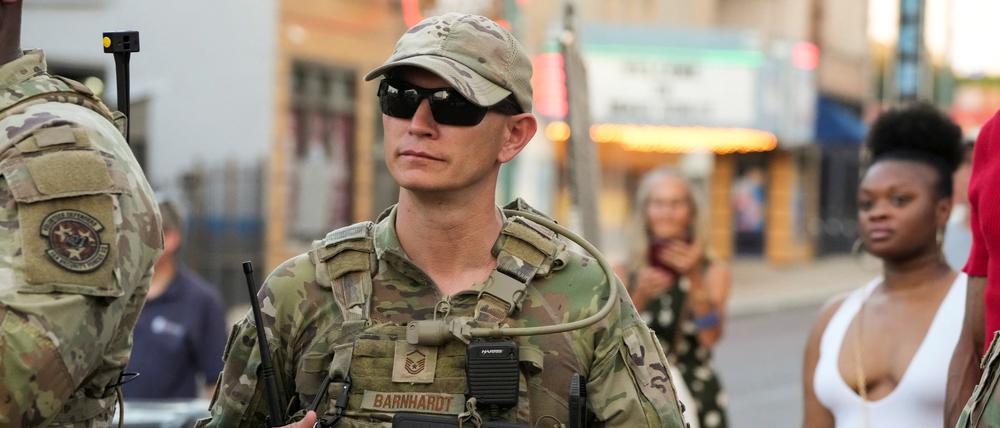 Ein Angehöriger der Nationalgarde in Memphis.