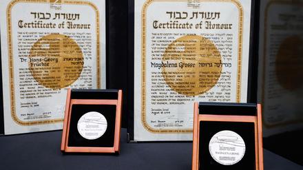 Magdalena Große und Hans-Georg Früchte wurden posthum als „Gerechte der Völker“ mit Yad-Vashem-Medaillen ausgezeichnet - benannt nach der Holocaust-Gedenkstätte in Israel. 