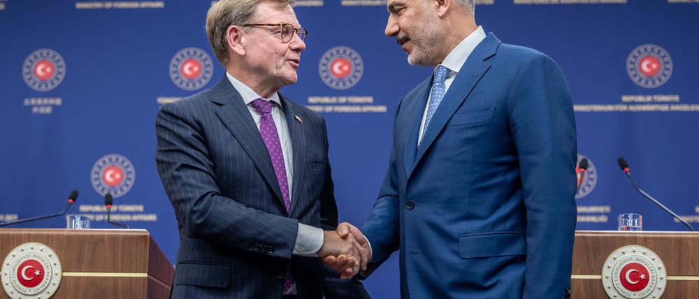 Wadephul sagte, er stelle immer wieder fest, dass es sehr viel übereinstimmende Interessen mit der Türkei gebe.
