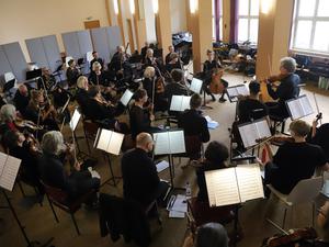 Die Akademie für Alte Musik bei einer Probe zum Mayer-Zyklus.
