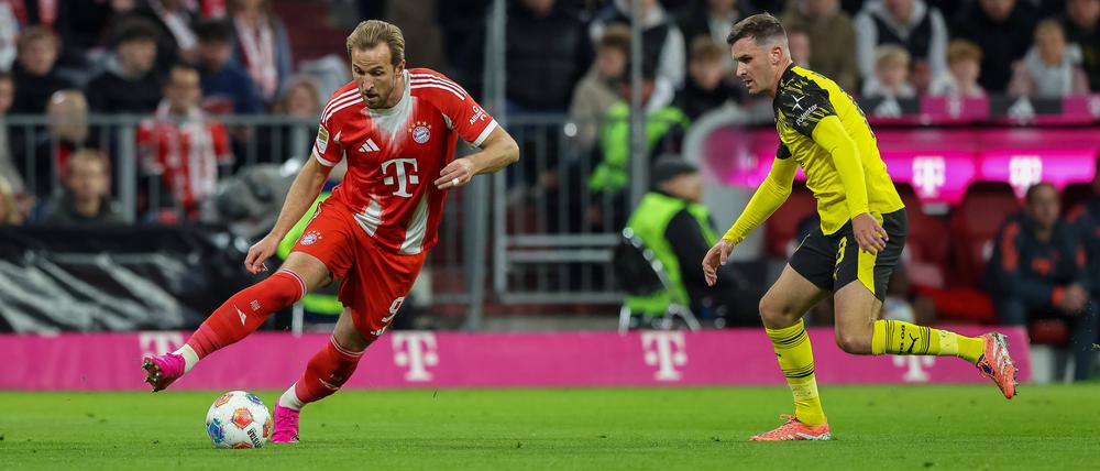 Harry Kane (li.) brachte den FC Bayern in der ersten Halbzeit in Führung.