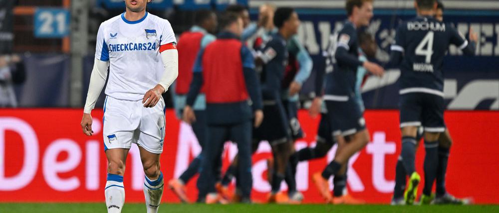 Herthas Fabian Reese hadert mit der unnötigen Niederlage.
