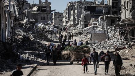 Palästinenser im Gazastreifen. 