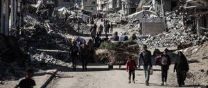 Palästinenser im Gazastreifen. 