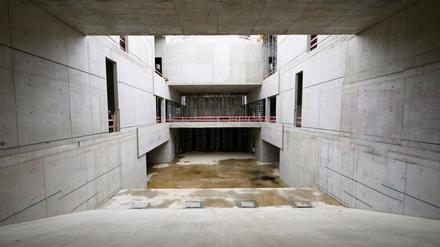Berlin Modern im Rohbau. In dem Neubau neben der Neuen Nationalgalerie mit gut 9000 Quadratmetern Fläche wird künftig die Sammlung zur Kunst des 20. Jahrhunderts ausgestellt. 