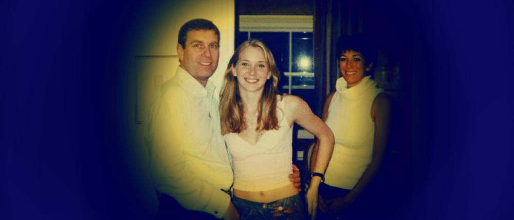 Diese undatierte, vom US-Justizministerium zur Verfügung gestellte Foto zeigt Prinz Andrew (l-r), Herzog von York, Virginia Giuffre aus den USA und Ghislaine Maxwell.