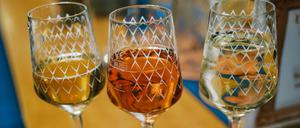 Spezialitäten-Apfelweine im „Daheim im Lorsbacher Thal“.