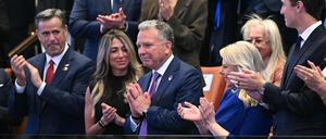 Donald Trumps Sondergesandter für den Nahen Osten, Steve Witkoff, am 13. Oktober in der Knesset.