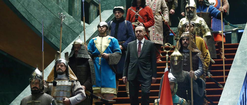 Der türkische Präsident Erdogan sieht sein Land als Ordnungsmacht in der Region. dpa-Bildfunk
