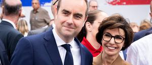 Kulturministerin Rachida Dati mit Premierminister Sébastien Lecornu. Sie konnte sich seit zwei Jahren in vier Regierungen im Amt halten.