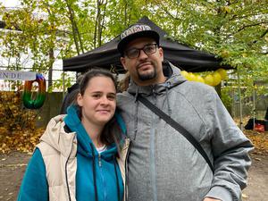 Alexandra und Nico Haase lernten sich am Gangway-Container auf dem Skaterplatz im Märkischen Viertel lieben.