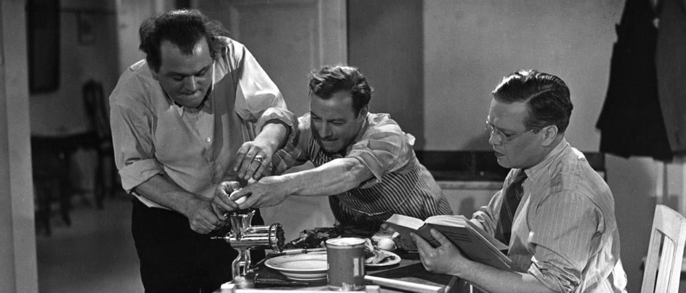 Männer unter sich. Josef Sieber, Heinz Rühmann und Hans Brausewetter (v.li.) in dem Film „Paradies der Junggesellen“ Gemeinsam singen sie darin den Gassenhauer „Das kann doch einen Seemann nicht erschüttern“.