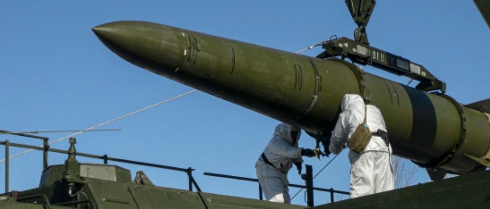 Das russische Militär setzt immer wieder ballistische Raketen des Typs Iskander gegen Ziele in der Ukraine ein. (Archivbild)