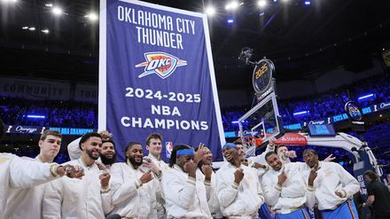 Erstmals in der Geschichte der Oklahoma City Thunder gab es eine Meister-Zeremonie.