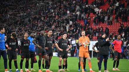 Enttäuschte Gesichter nach der 2:7-Niederlage in der Champions League. 