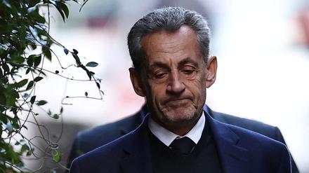 Der ehemalige französische Präsident Nicolas Sarkozy verlässt am Tag seiner Inhaftierung im Gefängnis Santé sein Haus.