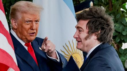 US-Präsident Donald Trump (links) und Argentiniens Präsident Javier Milei.  