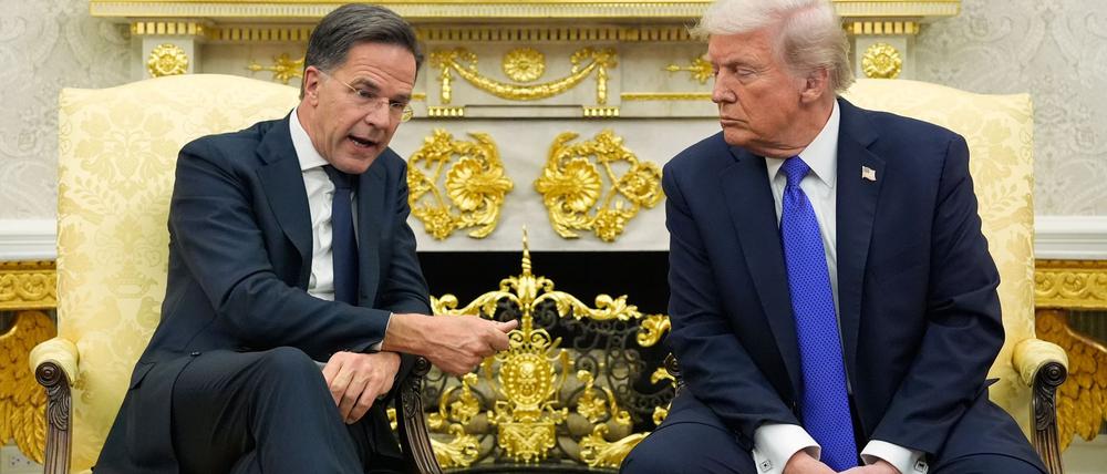 Nato-Chef Rutte besuchte US-Präsident Trump im Weißen Haus.