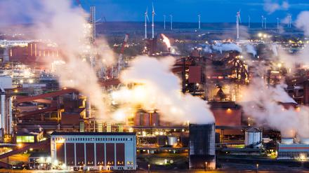 Die energieintensive Branche in Deutschland steht vor schwierigen Zeiten: Blick auf das Gelände der Salzgitter AG.