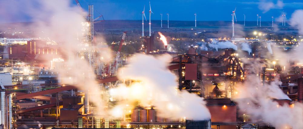 Die energieintensive Branche in Deutschland steht vor schwierigen Zeiten: Blick auf das Gelände der Salzgitter AG.