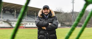 Burak Isikdaglioglu vom Fußballklub BAK im Poststadion in Berlin.