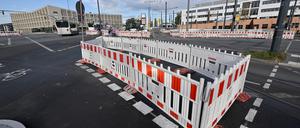 Baustelle am Leipziger Dreieck.