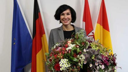 Noosha Aubel wurde am Freitag als Potsdamer Oberbürgermeisterin vereidigt.