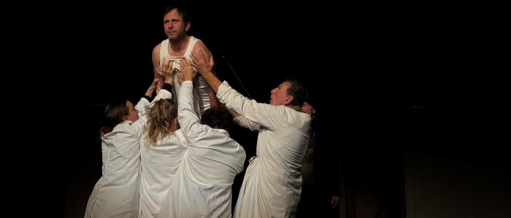 WOYZECK von Büchner, vom TON UND KIRSCHEN WANDERTHEATER im T-Werk Potsdam aufgeführt