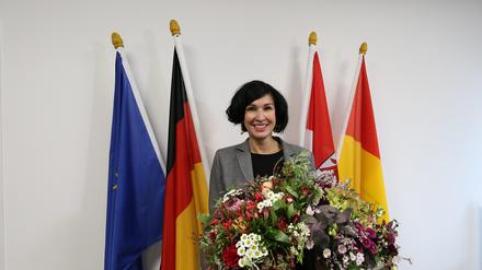 Noosha Aubel wurde am Freitag als Potsdamer Oberbürgermeisterin vereidigt.