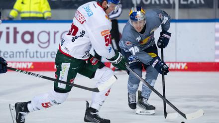  Les Lancaster (r) wechselt von München zu den Eisbären Berlin. (Archivbild)