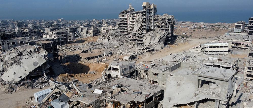Drohnenaufnahme der Ruinen von Gaza-Stadt vom 24. Oktober.