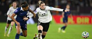 Delphine Cascarino sah gegen die deutsche Abwehr um Franziska Kett kaum einen Stich.