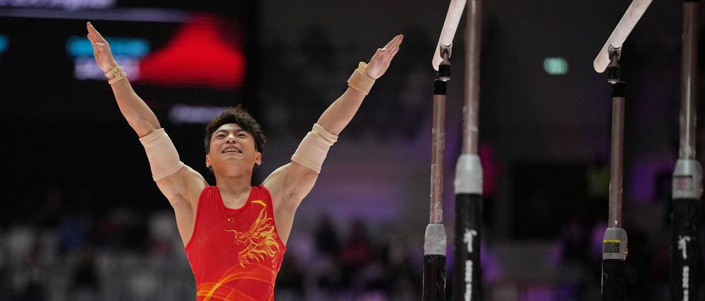 Nachfolger von Lukas Dauser als Barren-Weltmeister: Zou Jingyuan.