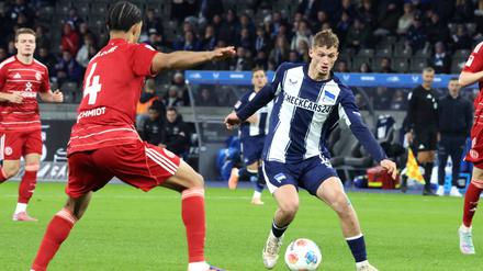 Hertha BSC vs. Forrtuna Duesseldorf im Berliner Olympiastadion.