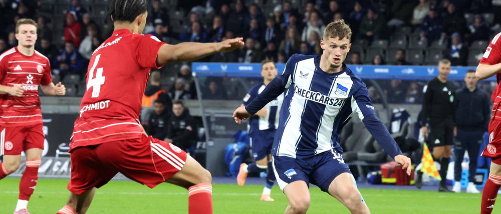 Hertha BSC vs. Forrtuna Duesseldorf im Berliner Olympiastadion.