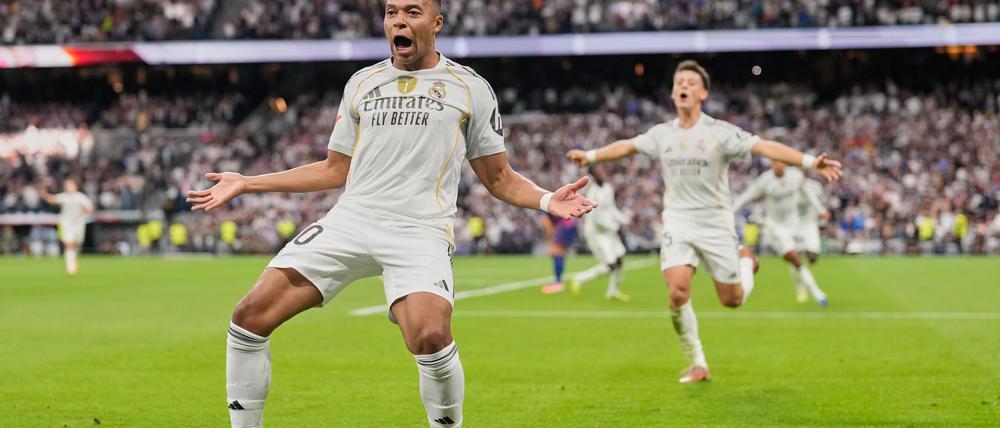 Kylian Mbappé brachte Real Madrid gegen Barcelona in Führung.