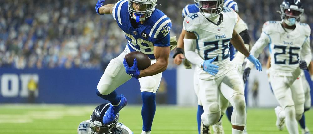 Drei Touchdowns gegen die Titans - das gelang Jonathan Taylor zum dritten Mal in Serie.