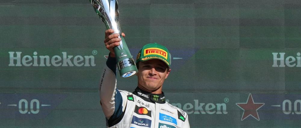 Mit einem Punkt Vorsprung der neue WM-Führende: Lando Norris-