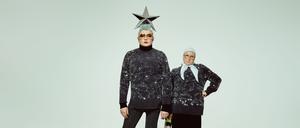 Der ukrainische Dragkünstler und Satiriker Andrij Danilko alias Verka Serduchka (links) mit Inna Bilokon, die seine Mutter spielt.