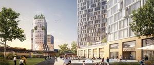 Visualisierung des Projekts auf dem Gleisdreieckpark.