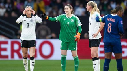 Torhüterin Stina Johannes (grünes Trikot): derzeit Nummer 1 im Nationalteam.