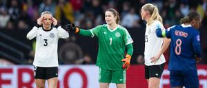 Torhüterin Stina Johannes (grünes Trikot): derzeit Nummer 1 im Nationalteam.